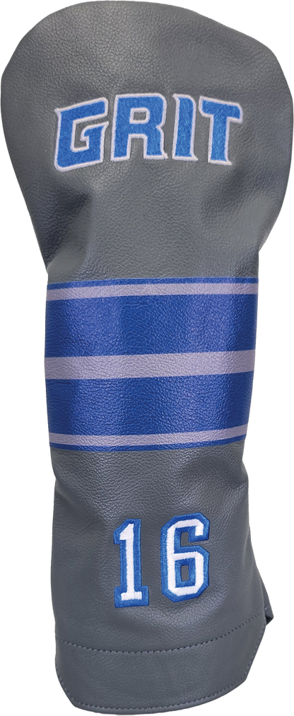 Detroit Grit Gray Leather Driver Headcover #16