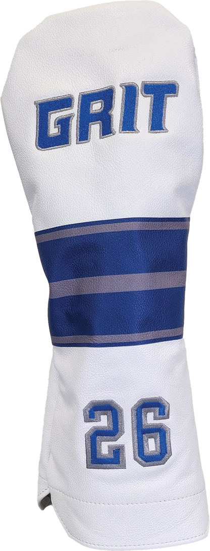 Detroit Grit White Leather Driver Headcover #26