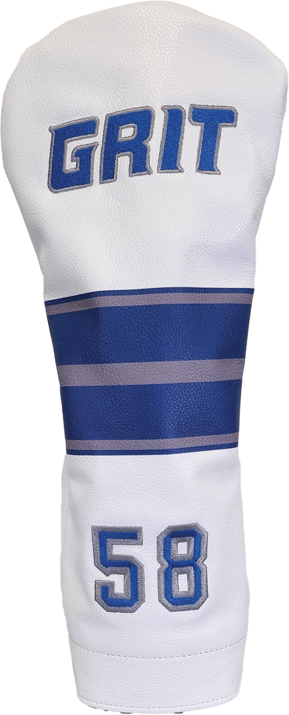 Detroit Grit White Leather Driver Headcover #58