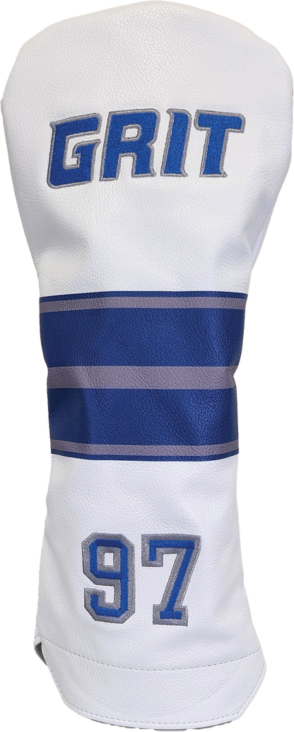 Detroit Grit White Leather Driver Headcover #97