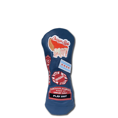 Chicago Cub Style Mural Leather Golf Headcovers