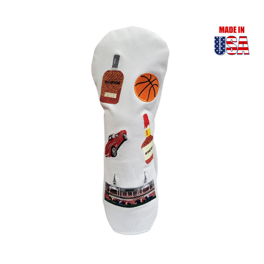 Kentucky Icon Logos on White American Leather Fairway Cover Front 1 winstoncollection.com