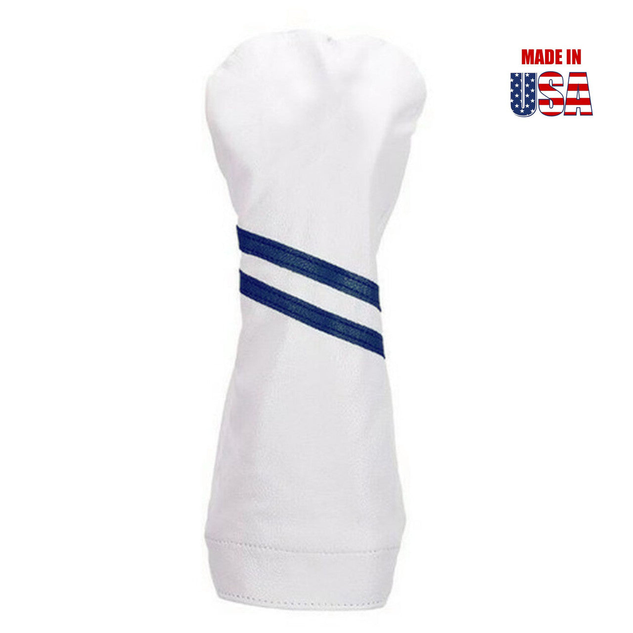 White American Leather with Navy Stripes, Navy Back Driver Headcover