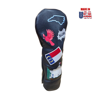 North Carolina Mural Black Driver Headcover 4