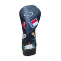 North Carolina Mural Leather Headcovers - Driver - Black