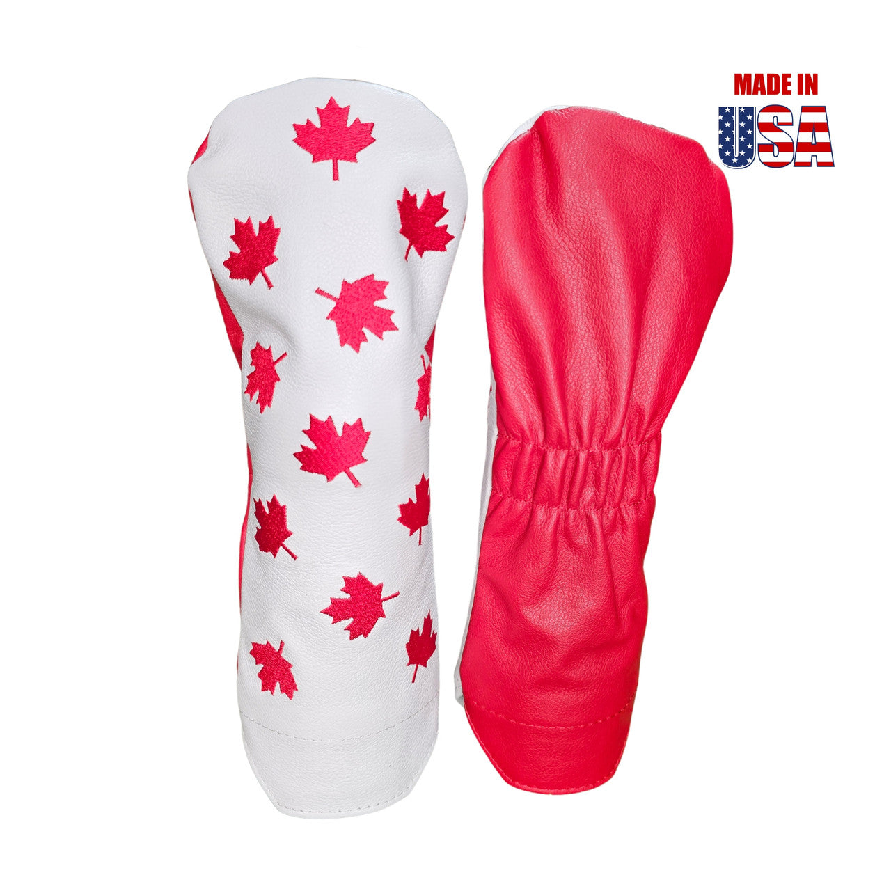 White American Leather front and Red back with Red Maple Leaf Design 3, winstoncollection.com