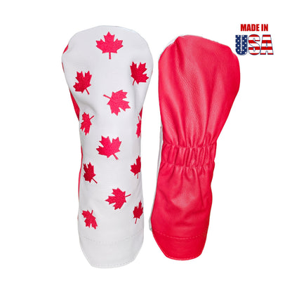 White American Leather front and Red back with Red Maple Leaf Design 3, winstoncollection.com