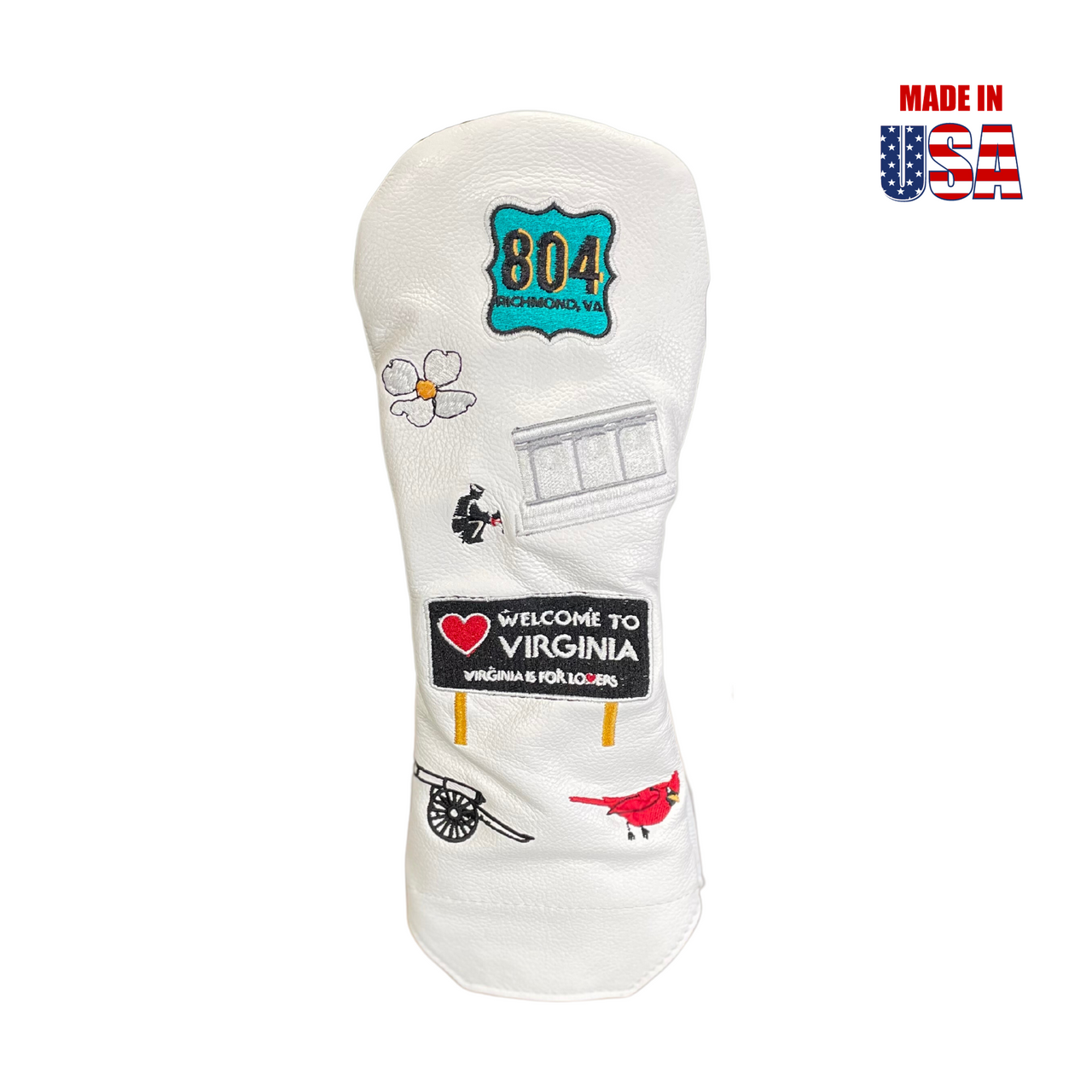 Famous Landmarks in Virginia Leather Fairway Headcover