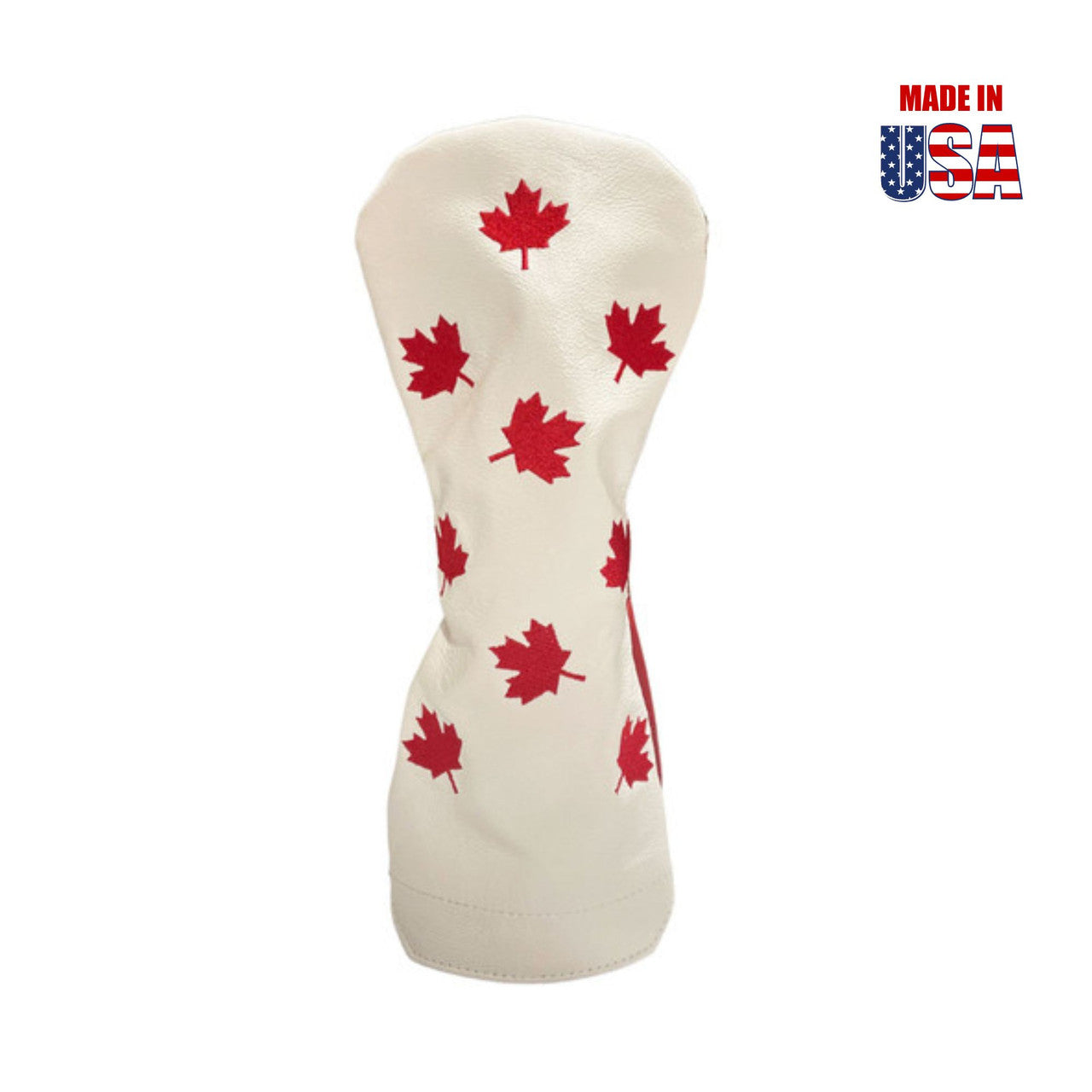 White American Leather front and Red back with Red Maple Leaf Design 1, winstoncollection.com
