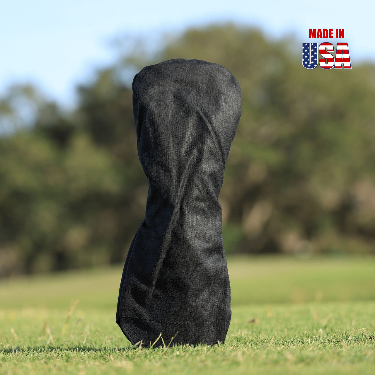 Solid Black Waxed Canvas Golf Headcovers 5