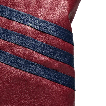 Three Stripe Circle One Leather Driver Headcovers - Winston Collection
