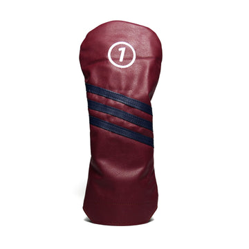 Three Stripe Number One Leather Headcovers | Winston Collection