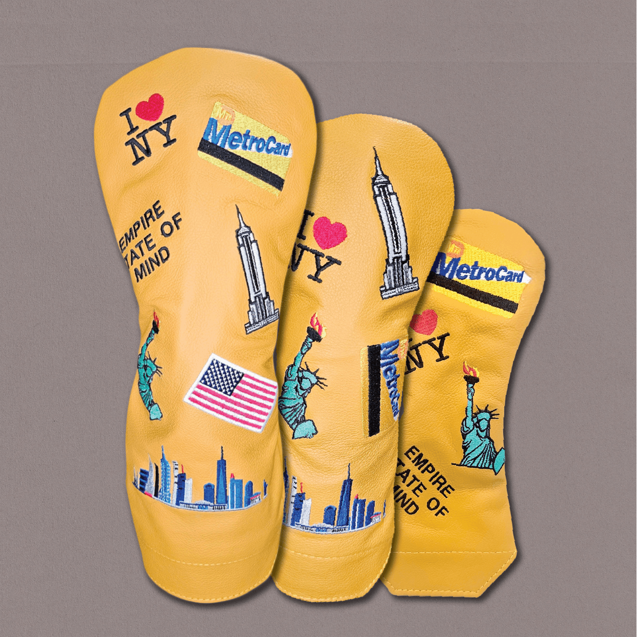New York Mural Leather Headcovers