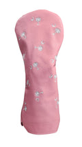 Palmetto Crescent Leather Headcovers - Hybrid - Pink with White Embroidery