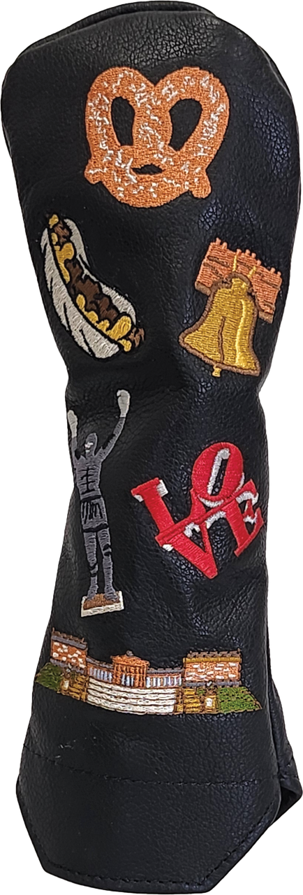 Philadelphia Historical Leather Headcovers Black Hybrid