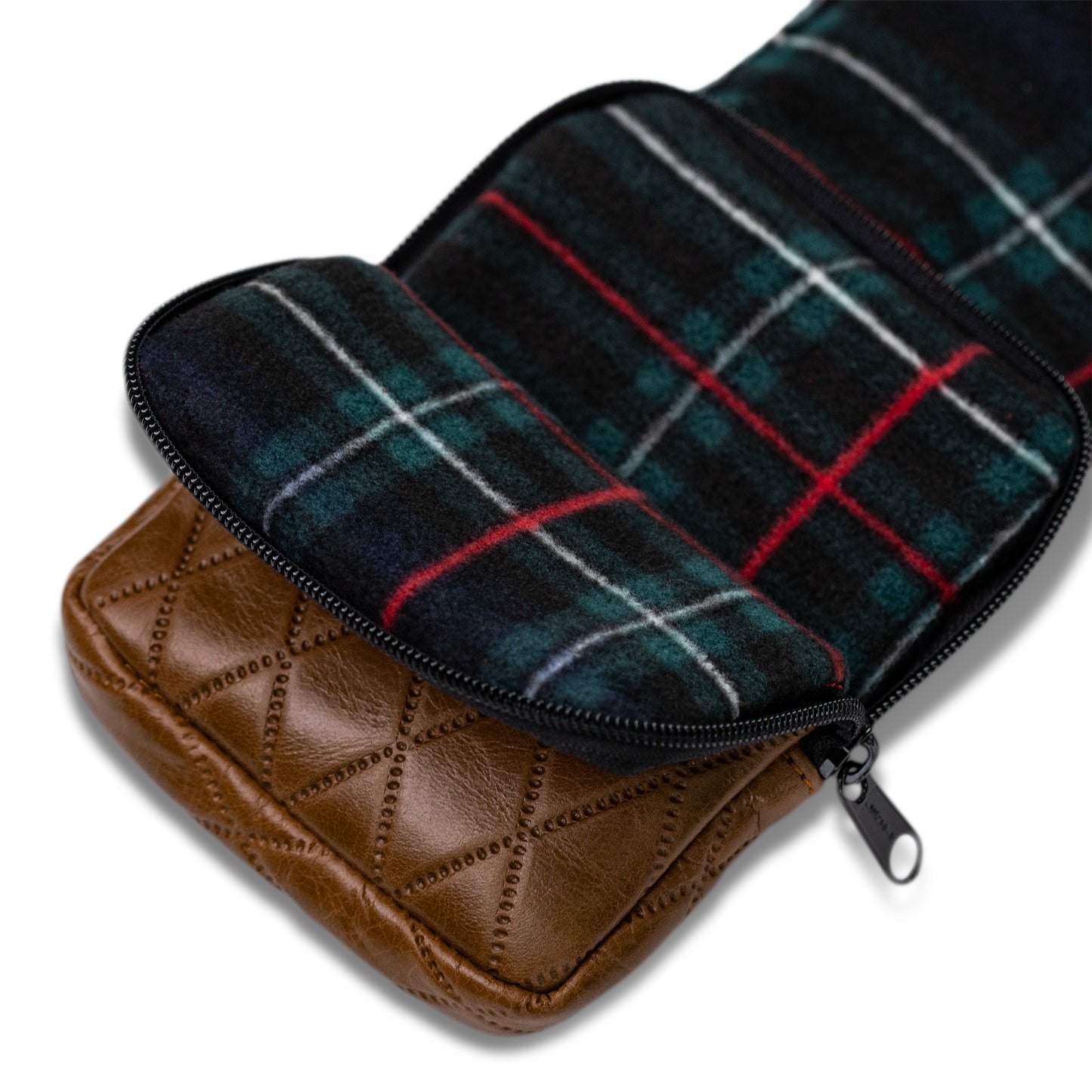 Aberdeen Diamond Leather Range Finder Case - Saddle