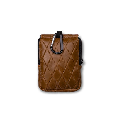 Aberdeen Diamond Leather Range Finder Case - Saddle