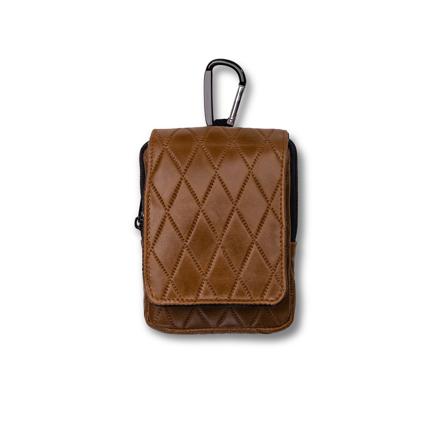 Aberdeen Diamond Leather Range Finder Case - Saddle