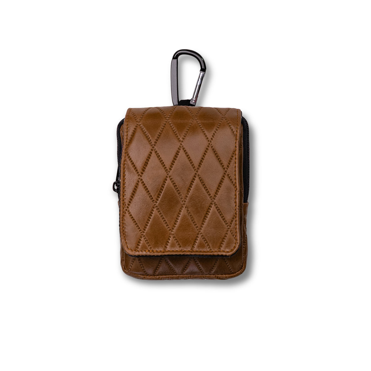 Aberdeen Diamond Leather Range Finder Case - Saddle