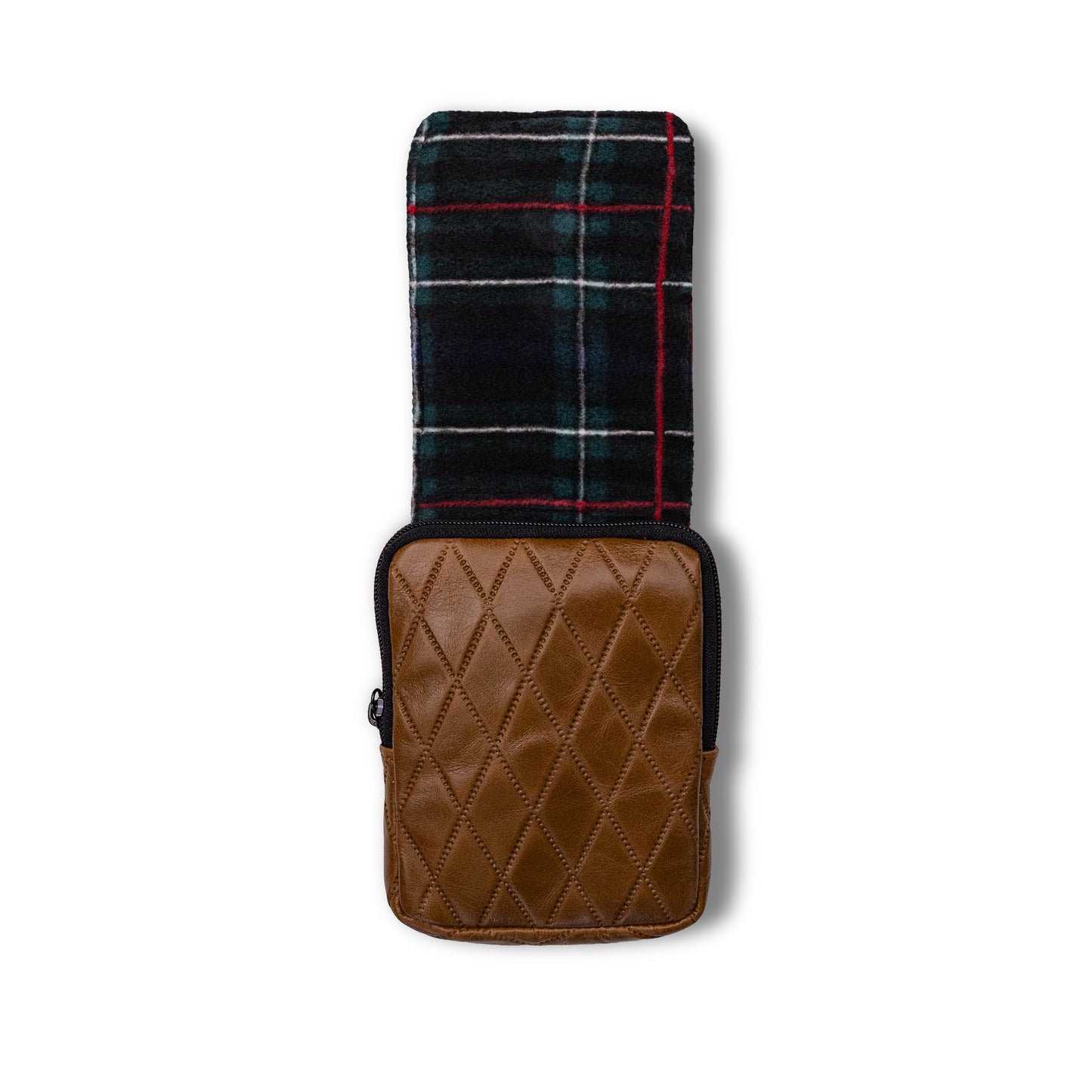 Aberdeen Diamond Leather Range Finder Case - Saddle
