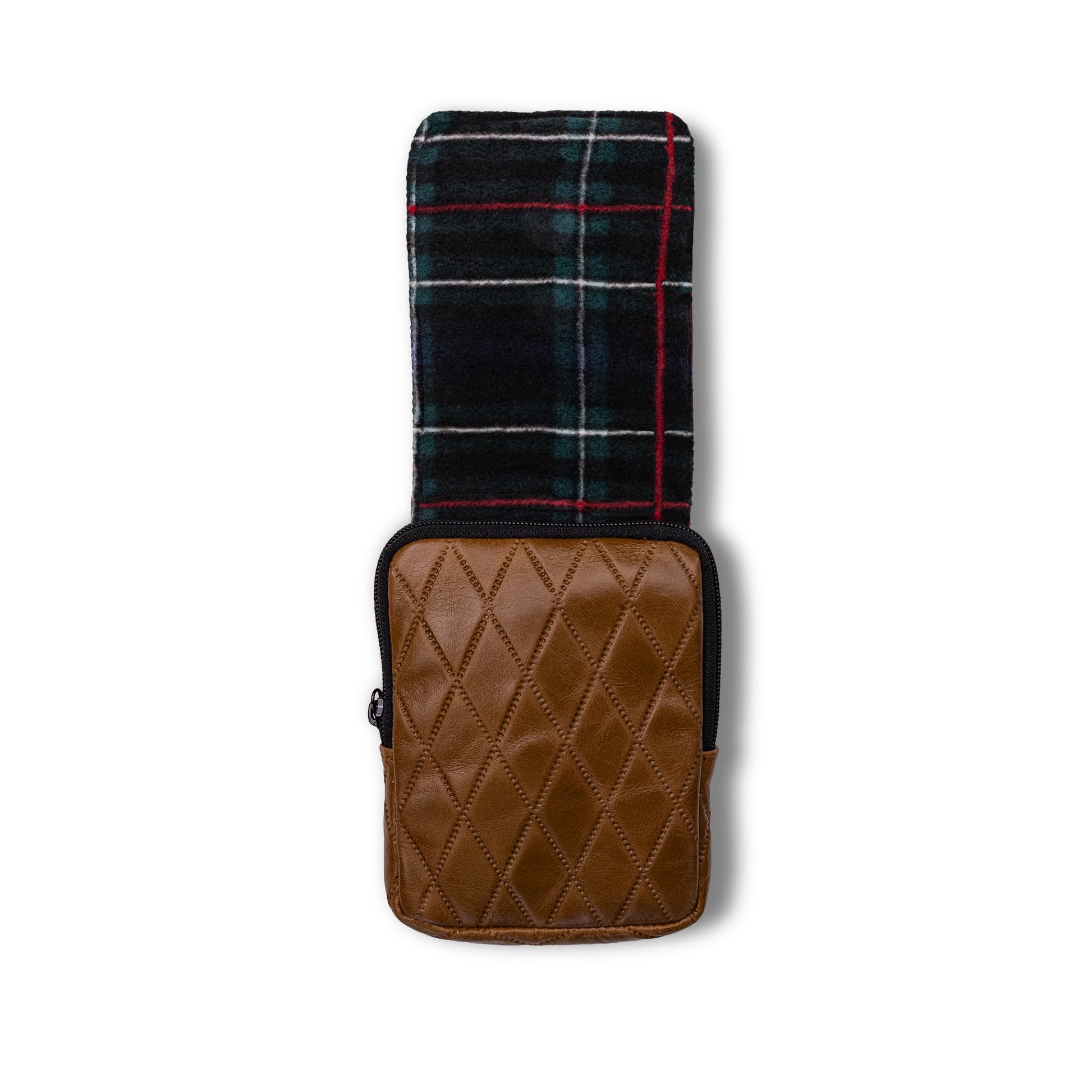 Aberdeen Diamond Leather Range Finder Case - Saddle