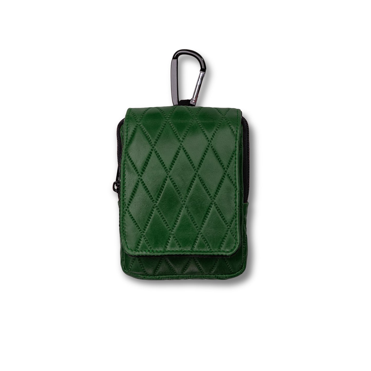 Aberdeen Diamond Leather Range Finder Case - Forest Green