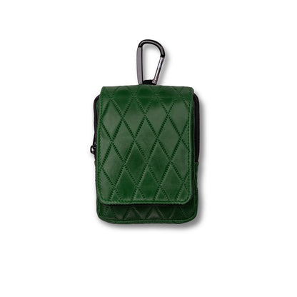 Aberdeen Diamond Leather Range Finder Case - Forest Green