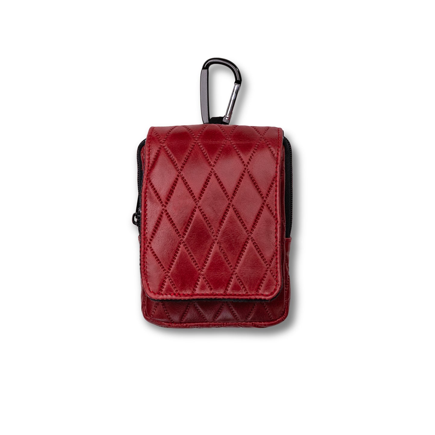 Aberdeen Diamond Leather Range Finder Case - Ruby