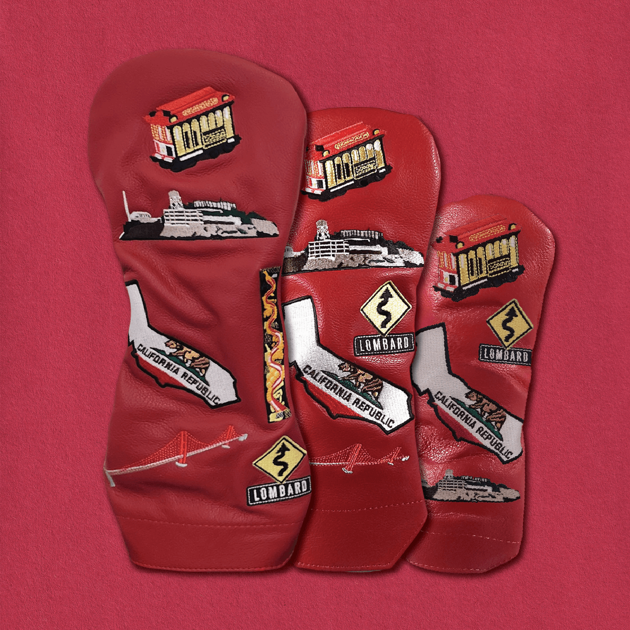 San Francisco Mural Leather Headcovers – Winston Collection