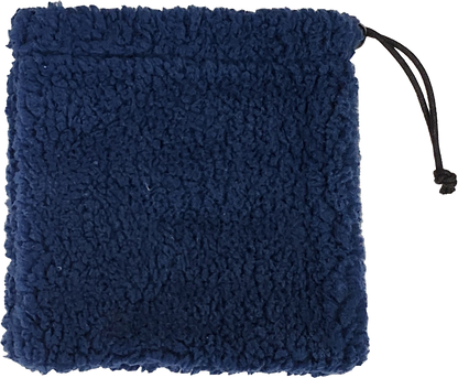 Sherpa Fleece Drawstring Pouch Navy