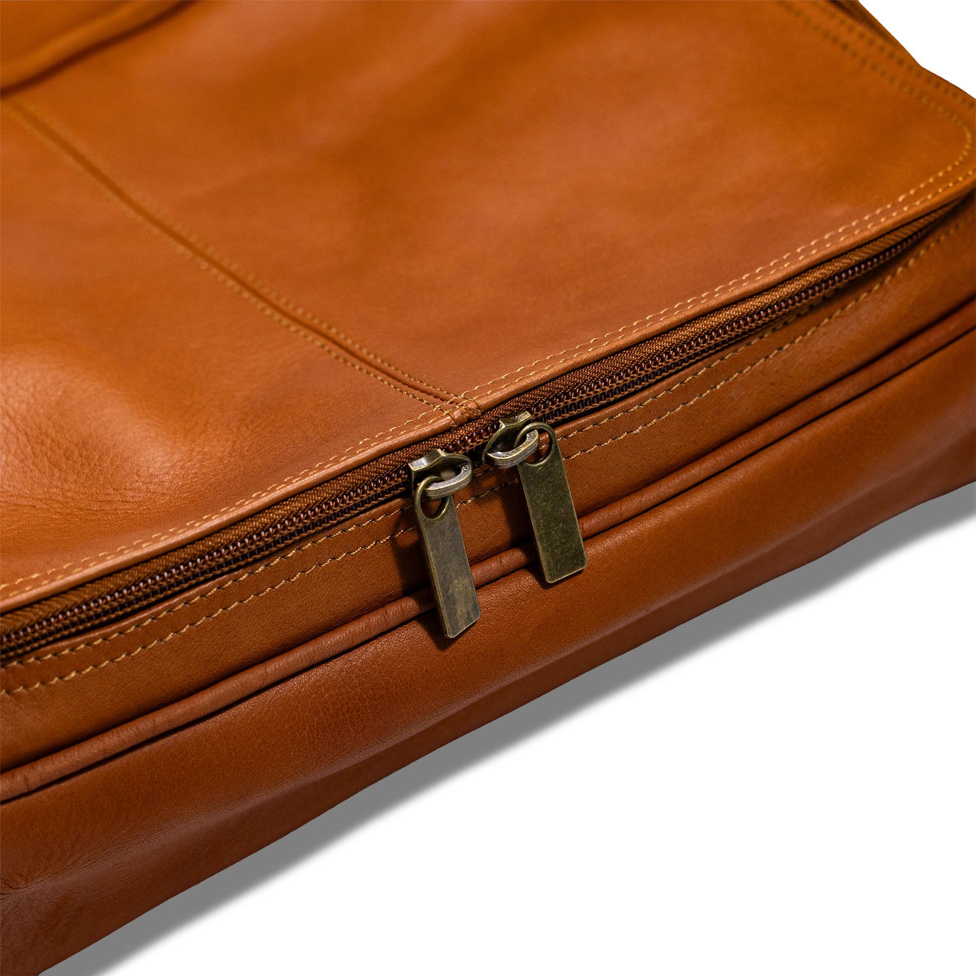 Deluxe Shoe Bag in Colombian Leather - Tan