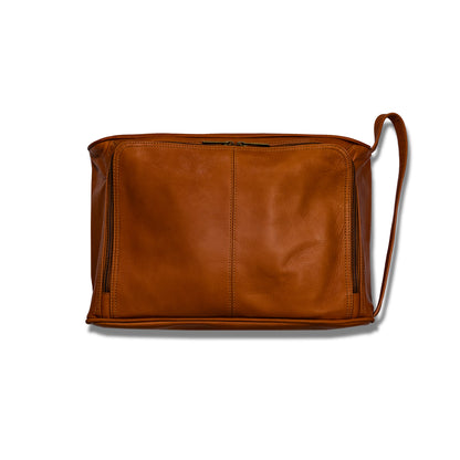 Deluxe Shoe Bag in Colombian Leather - Tan