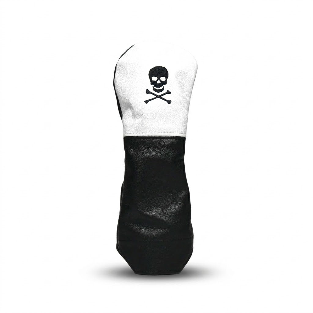 French Seam Skull & Crossbones Leather Golf Headcovers - Winston Collection