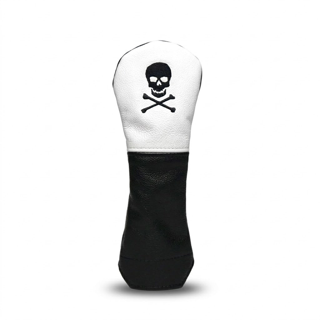 French Seam Skull & Crossbones Leather Golf Headcovers - Winston Collection