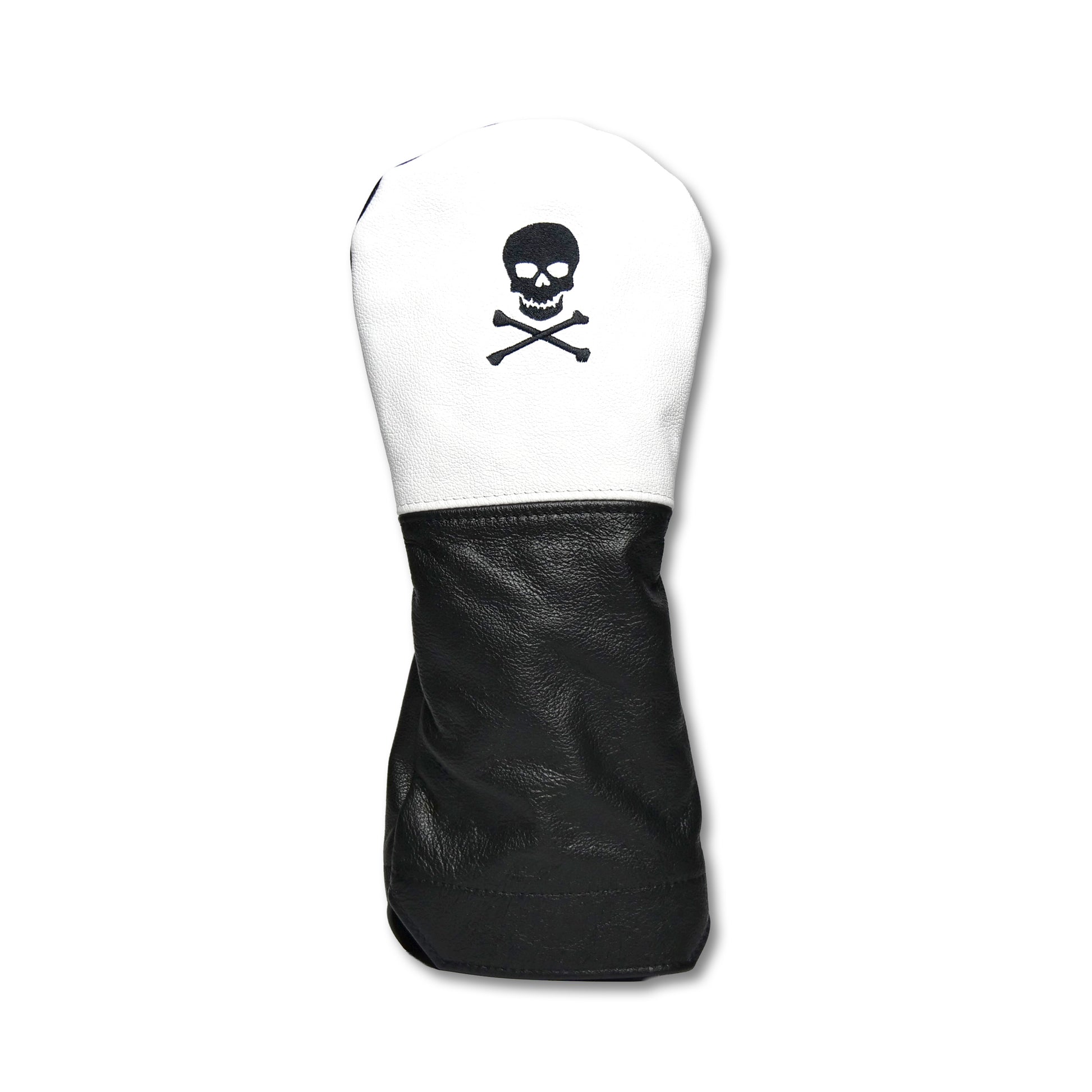 French Seam Skull & Crossbones Leather Golf Headcovers - Winston Collection