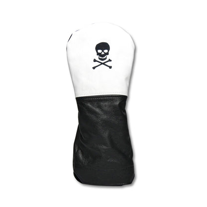 French Seam Skull & Crossbones Leather Golf Headcovers - Winston Collection