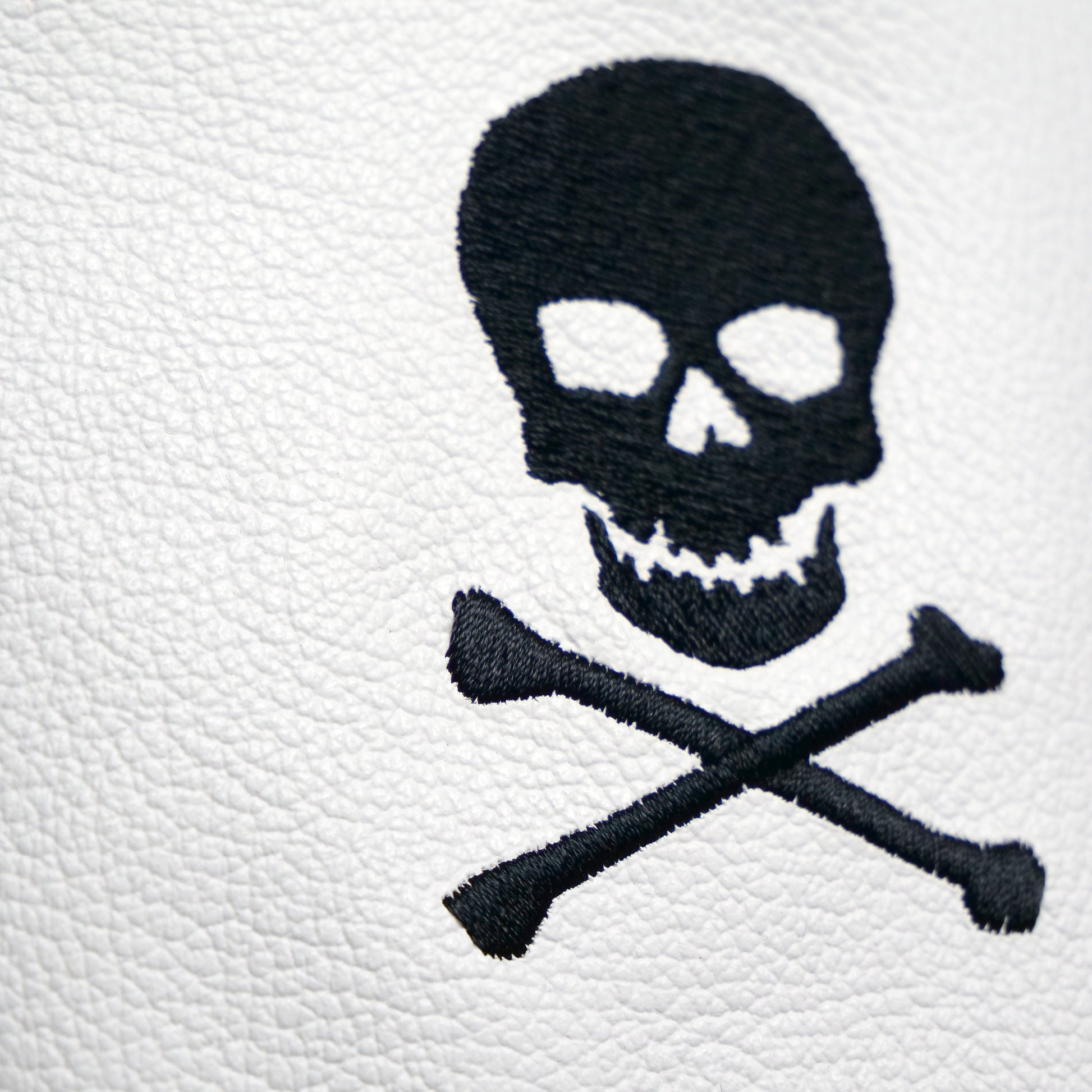 French Seam Skull & Crossbones Leather Golf Headcovers - Winston Collection