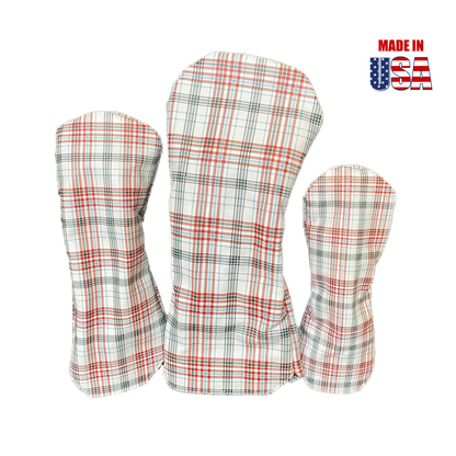 Tartan Plaid Leather Headcovers 7