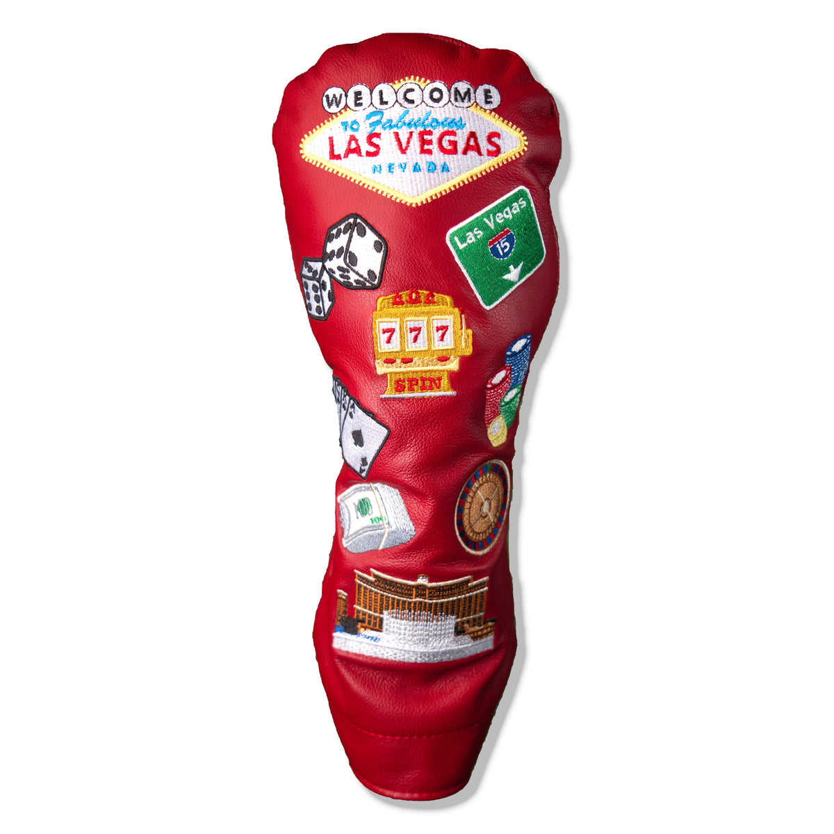 Las Vegas Mural Leather Headcover - Red