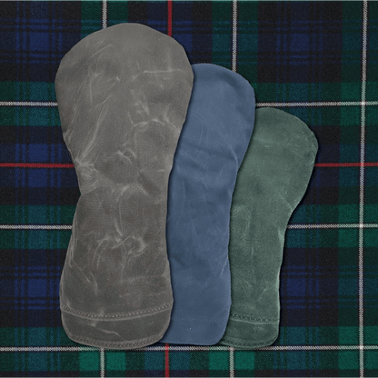 Solid Color Waxed Canvas Golf Headcovers