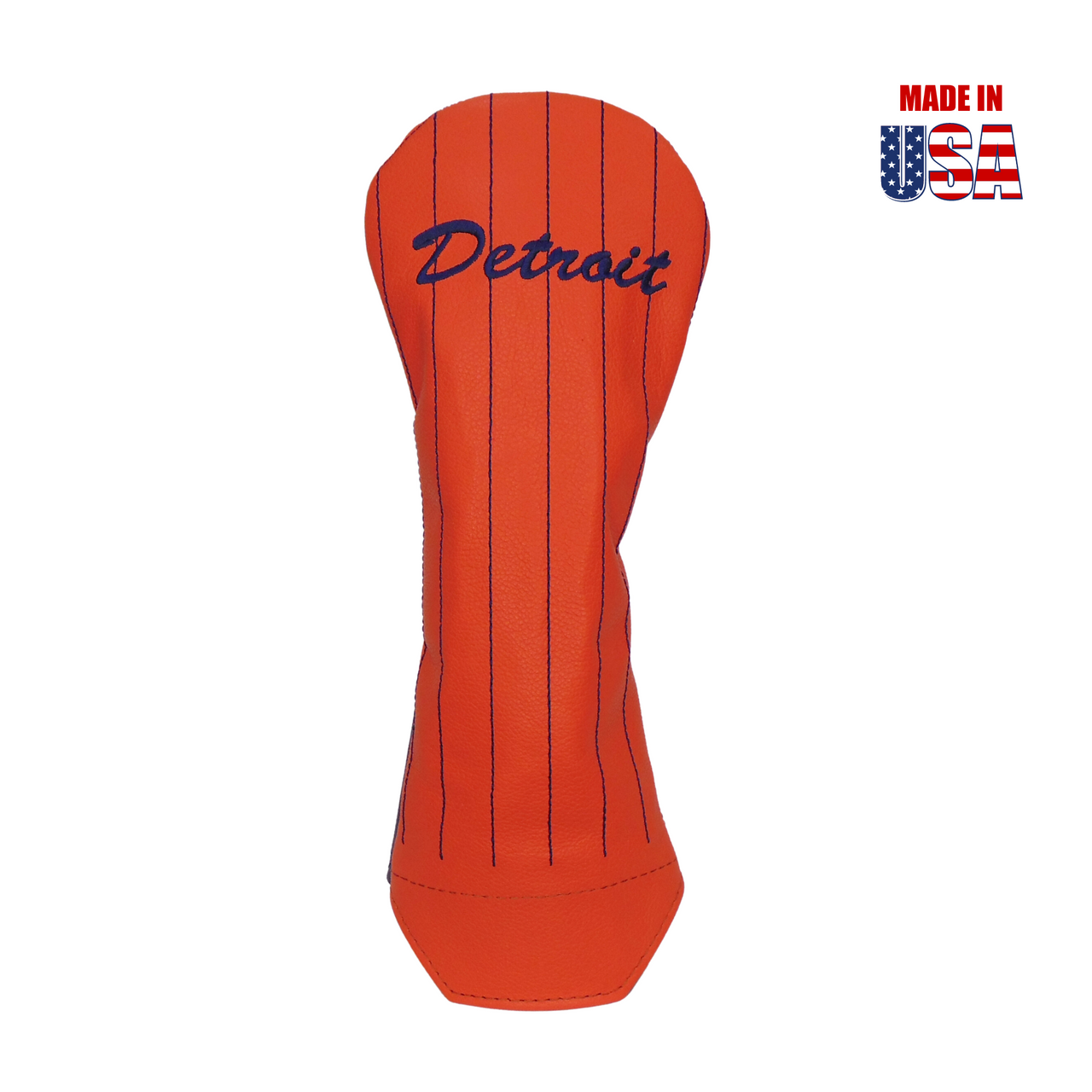 Detroit Pinstripe Orange & Navy Fairway Headcover