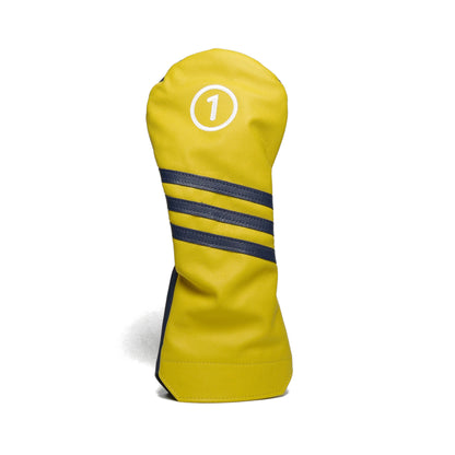 Three Stripe Circle One Leather Driver Headcovers - Winston Collection