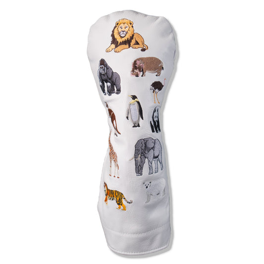 Zoo Mural Headcover - White