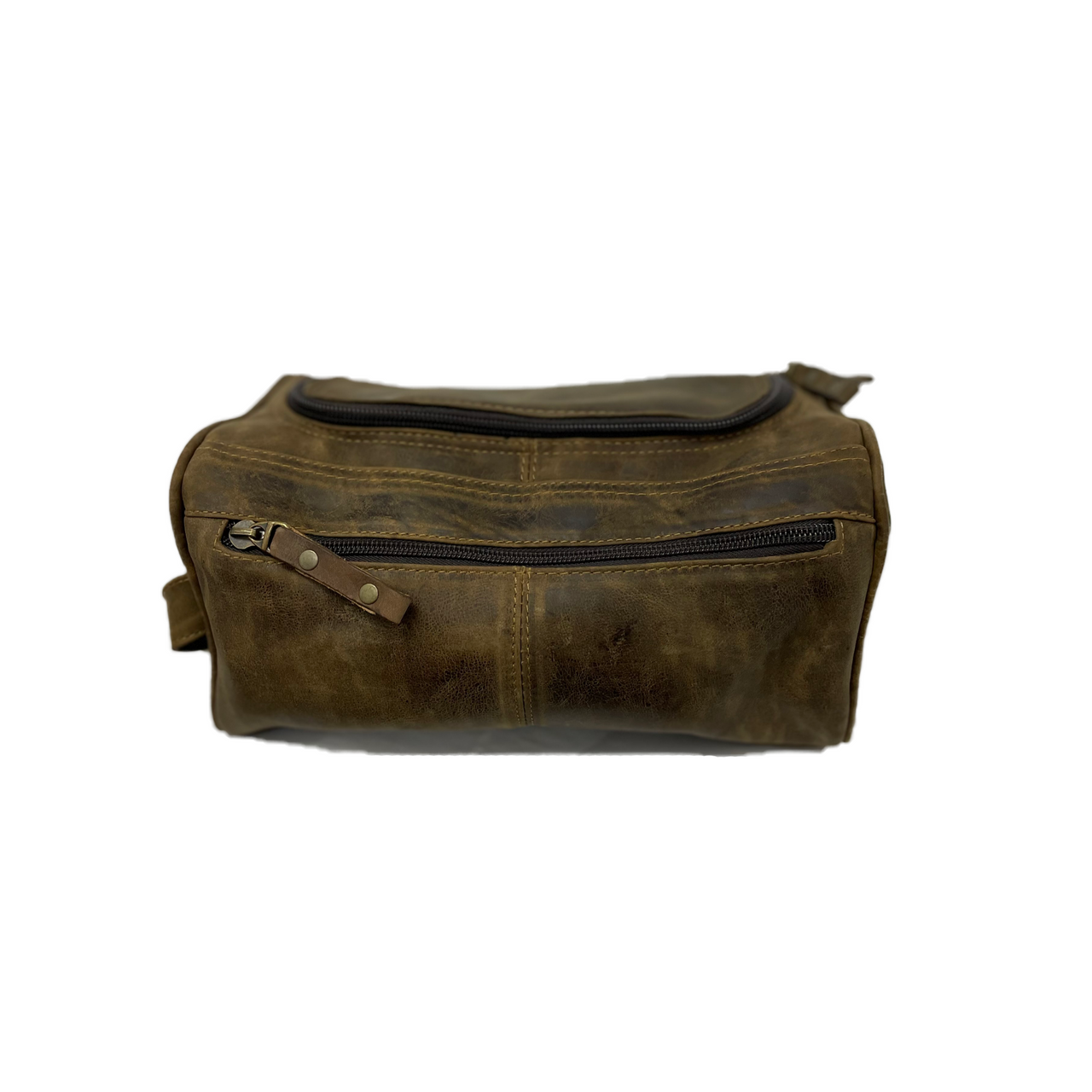 Premium Crazy Horse Leather Deluxe Toiletry Bag 1