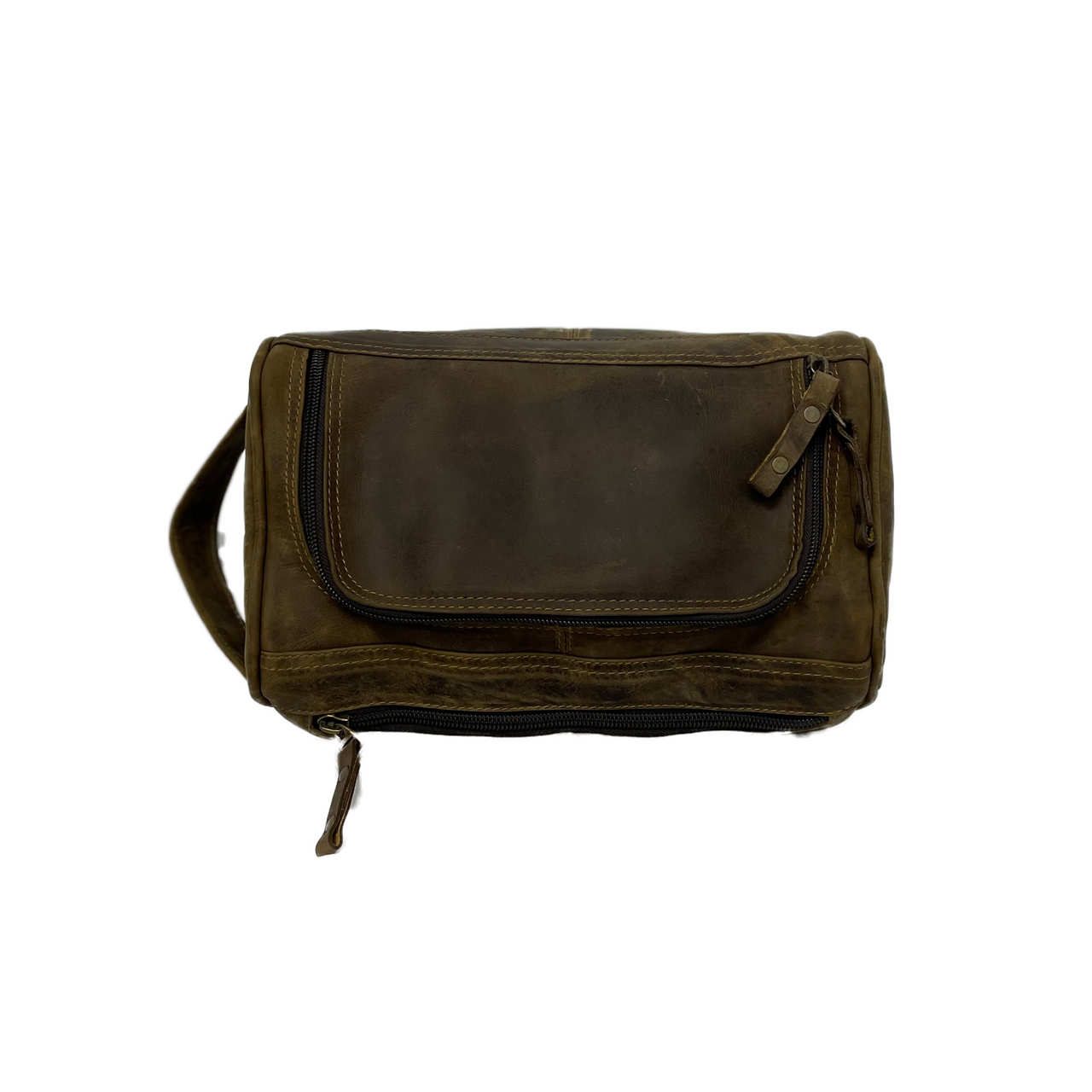 Premium Crazy Horse Leather Deluxe Toiletry Bag 2