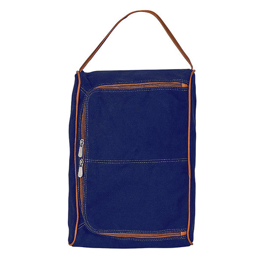 Navy Canvas w/Tan leather trim