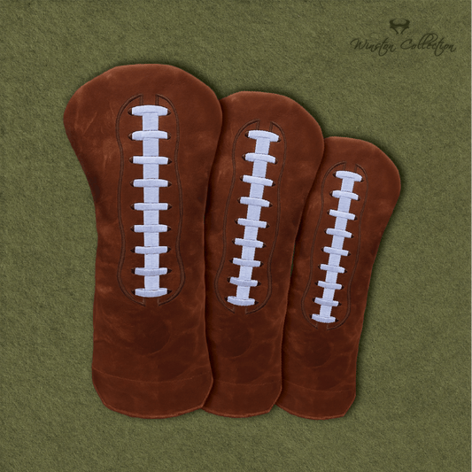 Football Pullup Leather Driver Headcover