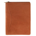 Portfolio with Full Wraparound Zipper in Colombian Leather - Tan